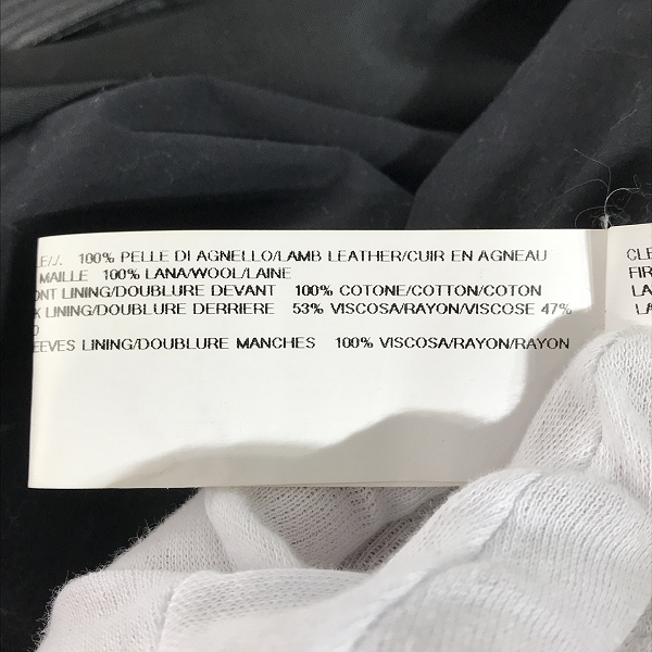 実際に弊社で買取させて頂いたRick Owens/リックオウエンス 14AW インターシャシングルレザージャケット RU14F2761/46の画像 3枚目