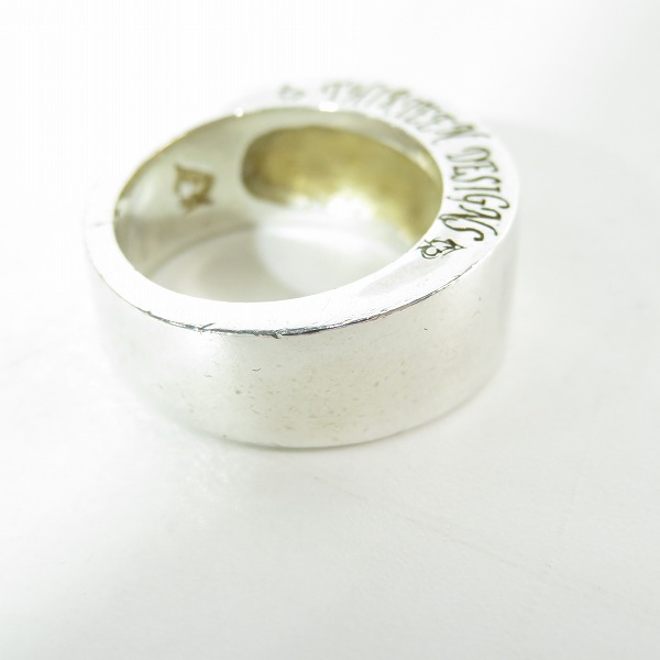 実際に弊社で買取させて頂いたTHIRTEEN DESIGNS/サーティーンデザインズ 18k/Silver ワンポイント スカル リング/12号の画像 4枚目