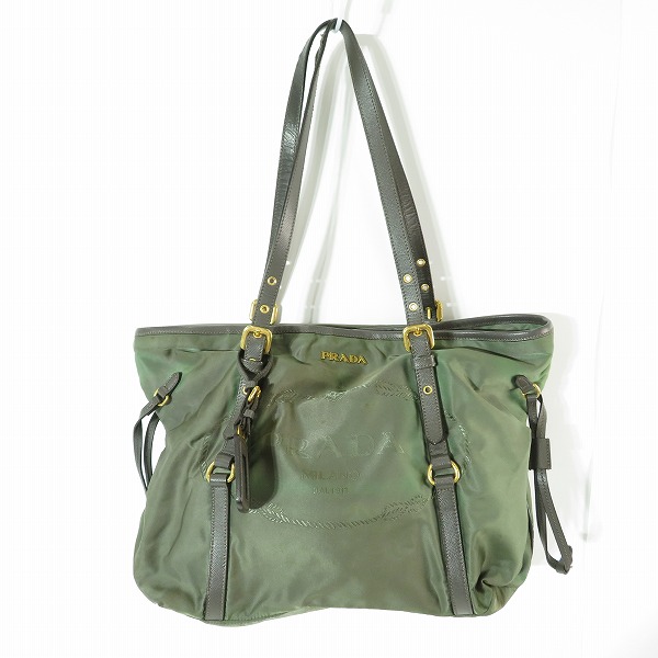 実際に弊社で買取させて頂いたPRADA/プラダ ロゴデザイン ナイロン トートバッグ グリーン