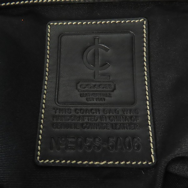 実際に弊社で買取させて頂いたCOACH/コーチ フラップ レザー ショルダーバッグ メッセンジャーバッグ 5A06の画像 4枚目