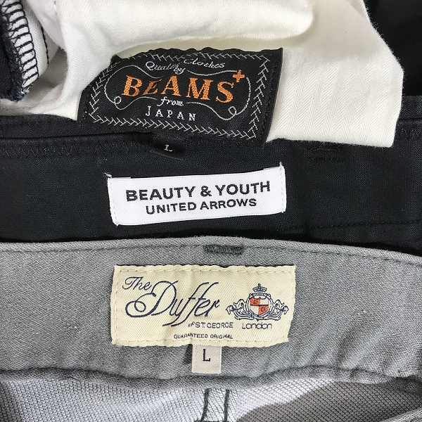 実際に弊社で買取させて頂いた【おまとめ】BEAMS/ビームス The DUFFER/ザダファー BEAUTY&YOUTH/ビューティー＆ユース 他 スラックス/ワイドパンツ 等の画像 1枚目