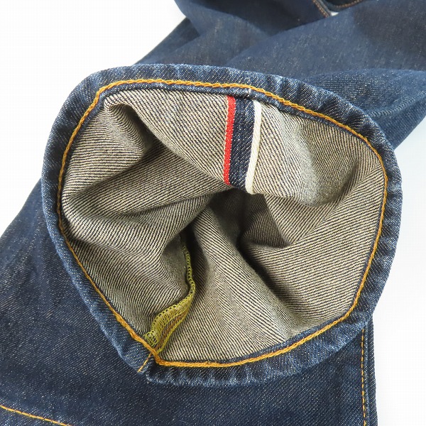 実際に弊社で買取させて頂いた【未使用】EVISU/エヴィス LOT:0331 カモ型抜き インディゴデニムパンツ EA04HJE03/34の画像 9枚目