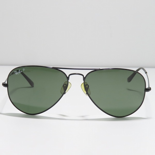 実際に弊社で買取させて頂いたRay-Ban/レイバン AVIATOR LARGE MEATAL アビエーター 偏光レンズ サングラス/アイウェア RB3025 002の画像 1枚目