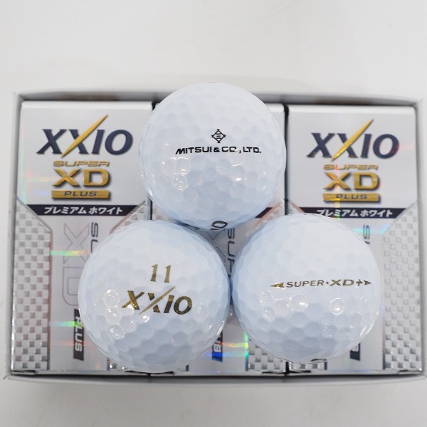 実際に弊社で買取させて頂いた【未使用/オウンネーム】DUNLOP/ダンロップ XXIO/ゼクシオ SUPER XD/ SUPER XD PLUS ゴルフボール 計15個の画像 1枚目