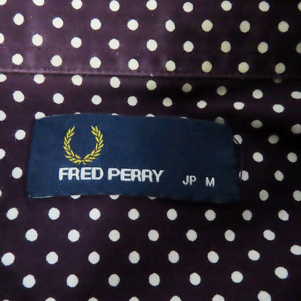 実際に弊社で買取させて頂いたFRED PERRY/フレッドペリー Polka Dot Print L/S Shirt JAPAN LIMITED/ポルカドットプリント 長袖シャツ F4359/Mの画像 2枚目