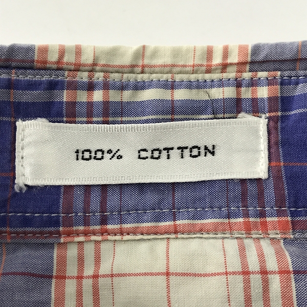 実際に弊社で買取させて頂いたYves Saint Laurent/イヴサンローラン チェック半袖シャツ/Lの画像 3枚目
