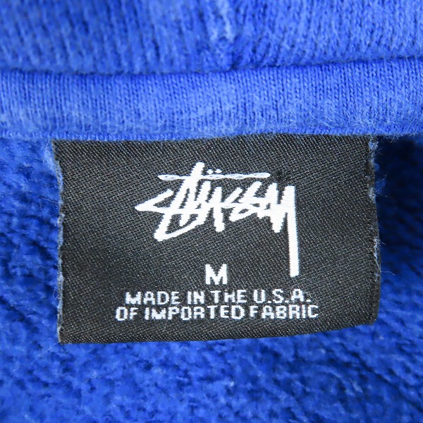 実際に弊社で買取させて頂いたstussy/ステューシー ビンテージ USA製 ロゴ刺繍 プルオーバーパーカー/Mの画像 2枚目