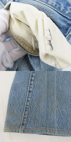 実際に弊社で買取させて頂いたLEVI'S/リーバイス 501 ボタン裏524/81年製 赤耳 スモールe デニムパンツ/W32L36の画像 9枚目
