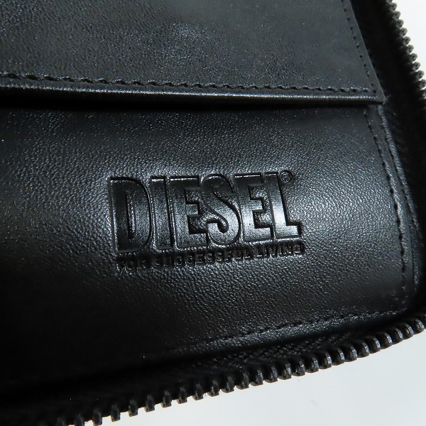 実際に弊社で買取させて頂いたDIESEL/ディーゼル 二つ折り ラウンドジップ 財布 X09541 P5480 T8013の画像 4枚目