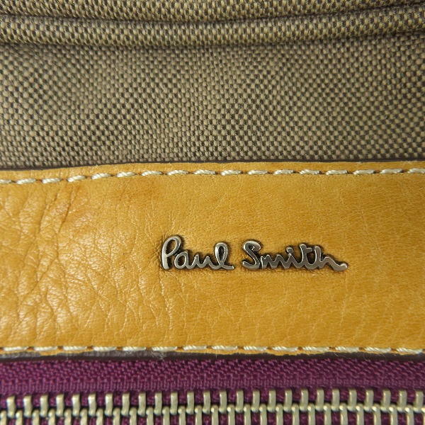 実際に弊社で買取させて頂いたPaul Smith/ポールスミス レザー切り替え キャンバス ウエストバッグ/ボディバッグの画像 5枚目