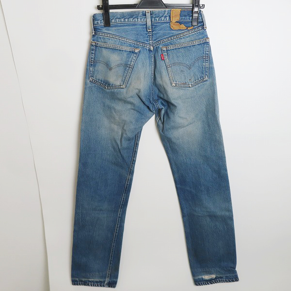 実際に弊社で買取させて頂いたLevi’s/リーバイス 80年代頃 501 刻印555 バレンシア工場 赤耳/スモールe ボタンフライ デニムパンツの画像 1枚目