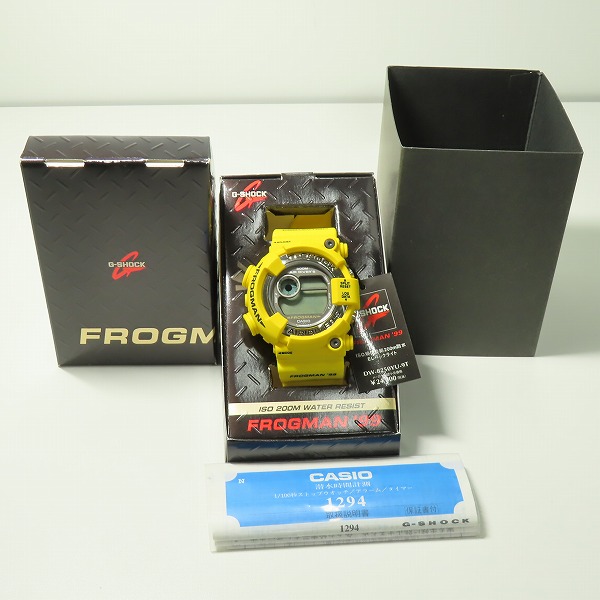 実際に弊社で買取させて頂いたG-SHOCK/G-ショック FROGMAN 99/フロッグマン 99 イエロー DW-8250YU-9T【動作未確認】の画像 5枚目