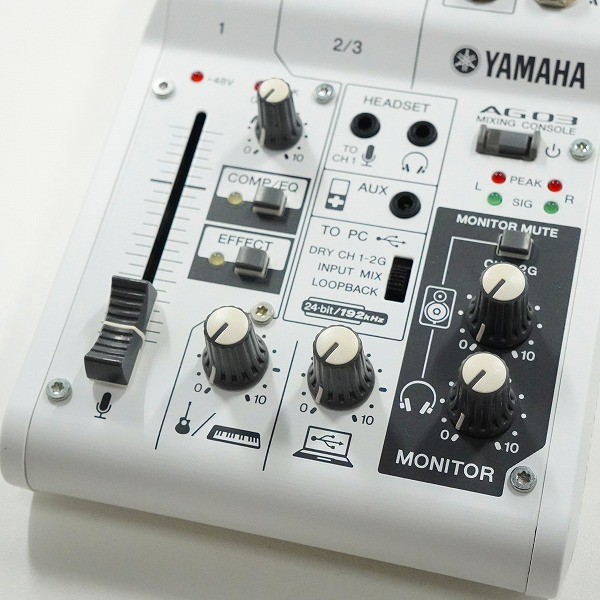 実際に弊社で買取させて頂いたYAMAHA/ヤマハ AG03 ミキシングコンソール ミキサー ウェブキャスティングミキサー 通電確認済みの画像 2枚目