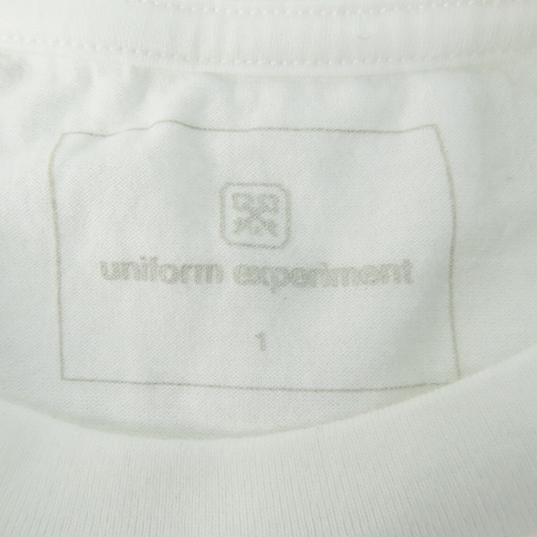 実際に弊社で買取させて頂いた【未使用】uniform experiment/ユニフォームエクスペリメント Tシャツ ホワイト UE-200112/1の画像 2枚目