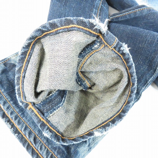 実際に弊社で買取させて頂いたWTAPS/ダブルタップス BLUES. SKINNY. TRASH 15AW クラッシュリペア加工デニムパンツ 152GWDT-PTM03/Sの画像 9枚目