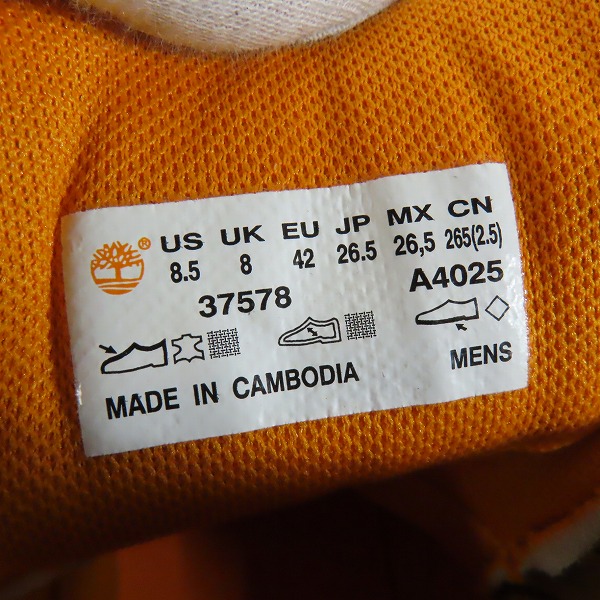 実際に弊社で買取させて頂いたTIMBERLAND/ティンバーランド ALBURN/アルバーン 6inch PREMIUM WP BOOT 6インチ プレミアムブーツ TB037578/26.5の画像 5枚目