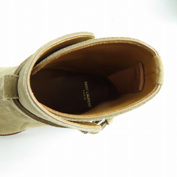 実際に弊社で買取させて頂いたSAINT LAURENT PARIS/サンローランパリ ワイアット ジョッパーブーツ スウェード 498372/41の画像 4枚目