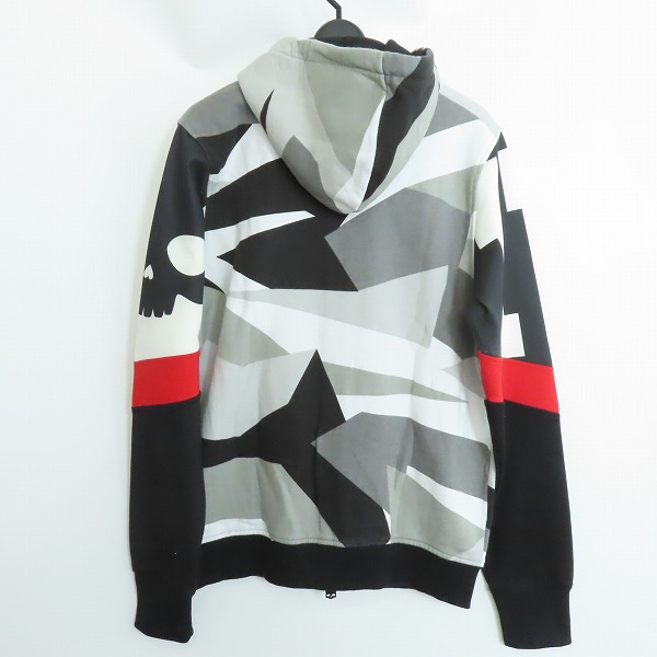 実際に弊社で買取させて頂いたHYDROGEN/ハイドロゲン 袖切替 幾何学模様 ジップアップパーカー M の画像 1枚目