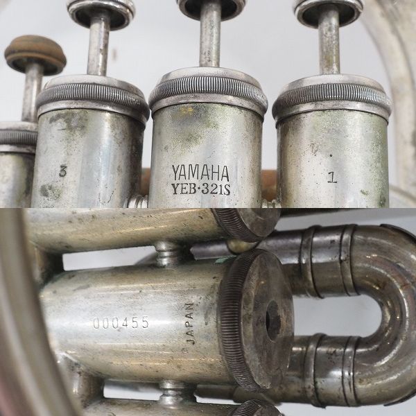 実際に弊社で買取させて頂いた★【使用感有り】YAMAHA/ヤマハ YEB-321S チューバ 銀メッキ仕上げ ハードケース付の画像 5枚目