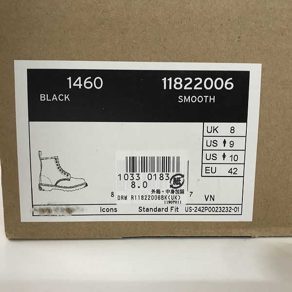 実際に弊社で買取させて頂いたDr.Martens/ドクターマーチン/1460 8ホールブーツ 11822006 UK8の画像 8枚目