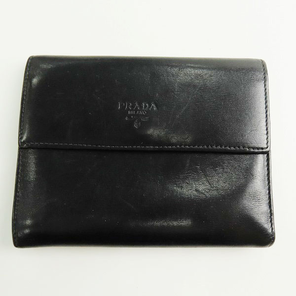 実際に弊社で買取させて頂いたPRADA/プラダ ロゴ入り レザー 三つ折り財布