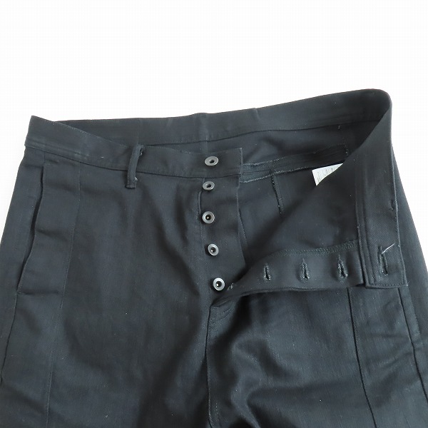 実際に弊社で買取させて頂いたJULIUS/ユリウス 22SS Skinny Pants And Other TROUSERS 10.5oz ストレッチデニムトラウザーズパンツ 779PAM6-BK/3の画像 2枚目
