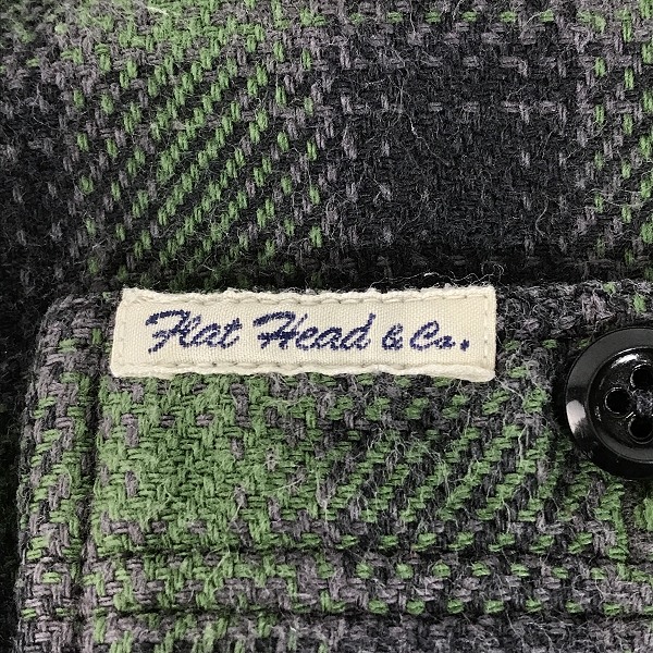 実際に弊社で買取させて頂いたTHE FLAT HEAD/フラットヘッド チェック柄 ネルシャツ 長袖  40の画像 4枚目