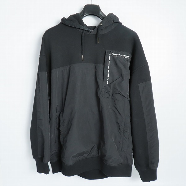 実際に弊社で買取させて頂いた【JPタグ】GIVENCHY/ジバンシィ シップポケット 素材切替 スウェットプルオーバーパーカー BMJ09D305B/S