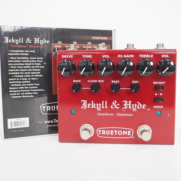 実際に弊社で買取させて頂いたTRUE TONE/トゥルートーン V3 Jekyll & Hyde オーバードライブ + ディストーション エフェクター【動作確認済】