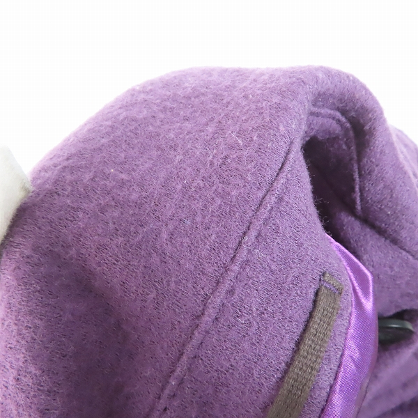 実際に弊社で買取させて頂いたHYSTERIC GLAMOUR/ヒステリックグラマー スタジャン ピーコート パープル/Mの画像 8枚目