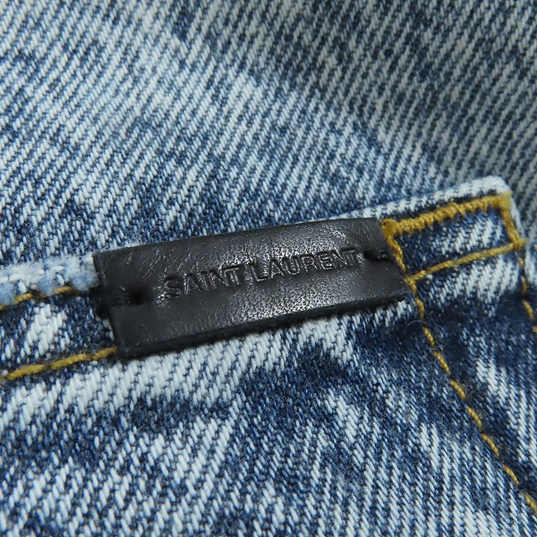 実際に弊社で買取させて頂いたSAINT LAURENT PARIS/サンローランパリ 22SS ウォッシュド加工デニムパンツ 681376 Y35AJ/29の画像 8枚目
