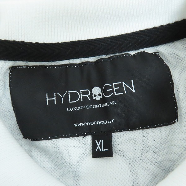 実際に弊社で買取させて頂いたHYDROGEN/ハイドロゲン スカル バックプリント ポロシャツ /XLの画像 2枚目