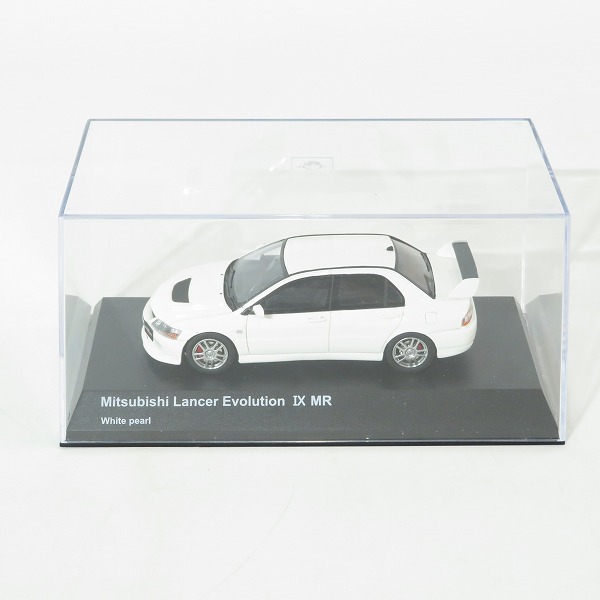 実際に弊社で買取させて頂いた京商 1/43 三菱 ランサー エボリューション IX MR ホワイトパール/ミニカーの画像 8枚目