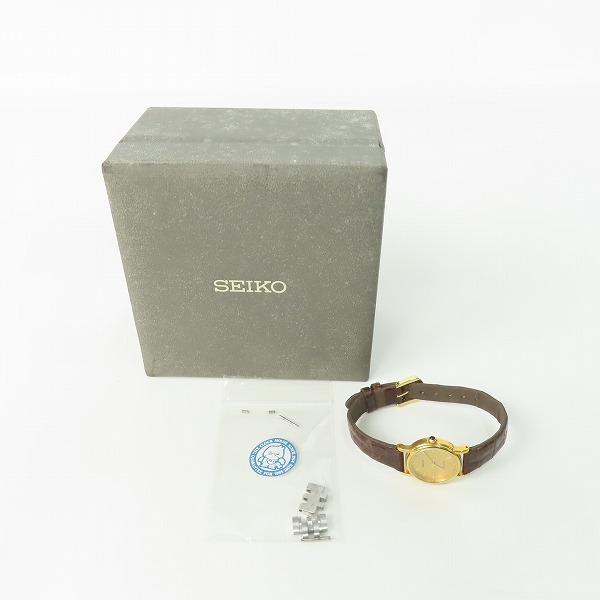 実際に弊社で買取させて頂いたSEIKO/セイコー 18KT exceline/エクセリーヌ クオーツ 腕時計 2J41-0020【動作未確認】の画像 5枚目