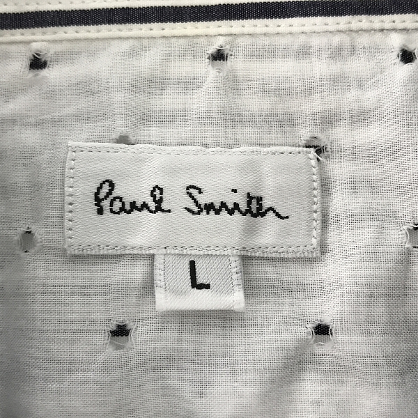 実際に弊社で買取させて頂いたPaul Smith/ポールスミス ストライプ 胸ポケット 長袖シャツ/Lの画像 2枚目
