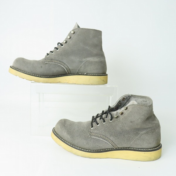 実際に弊社で買取させて頂いたRED WING/レッドウィング BEAMS別注 旧羽タグ スエード プレーントゥ ブーツ 8872 7Dの画像 3枚目