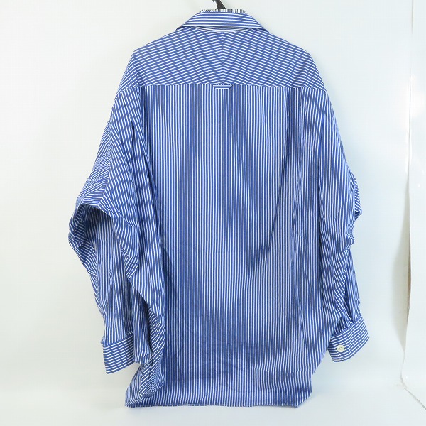 実際に弊社で買取させて頂いたMaison MIHARA YASUHIRO/ミハラヤスヒロ 22SS ダブル レイヤード ストライプ シャツ/ドッキング ジャケット A08SH078/46の画像 1枚目