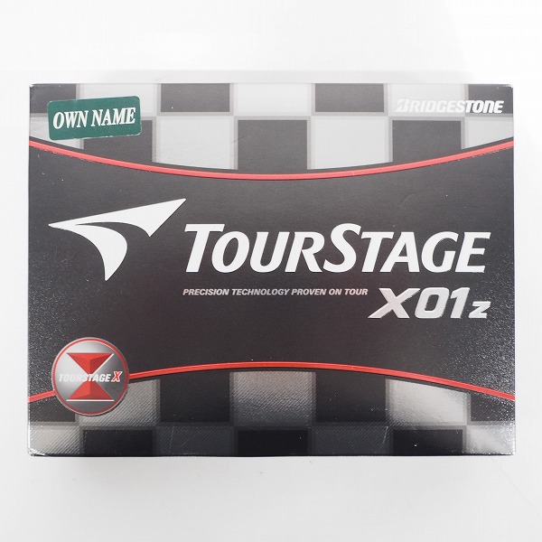 実際に弊社で買取させて頂いた【未使用/オウンネーム】BRIDGESTONE/ブリヂストン TOUR STAGE/ツアーステージ X01z ゴルフボール ホワイト 1ダース の画像 2枚目