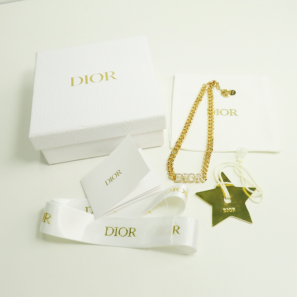 実際に弊社で買取させて頂いたDior/ディオール ラインストーン ロゴ チェーン ネックレス チョーカーの画像 8枚目