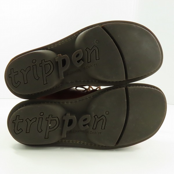 実際に弊社で買取させて頂いたtrippen/トリッペン SPACE 2ホール レザーチャッカブーツ/41の画像 2枚目