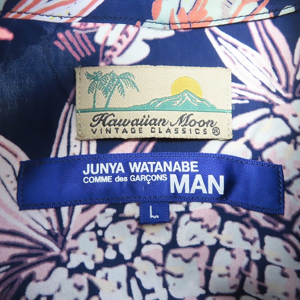実際に弊社で買取させて頂いたJUNYA WATANABE COMME des GARCONS MAN×Hawaiian Moon 2003SS アロハ シャツ/WI-B057/Lの画像 2枚目