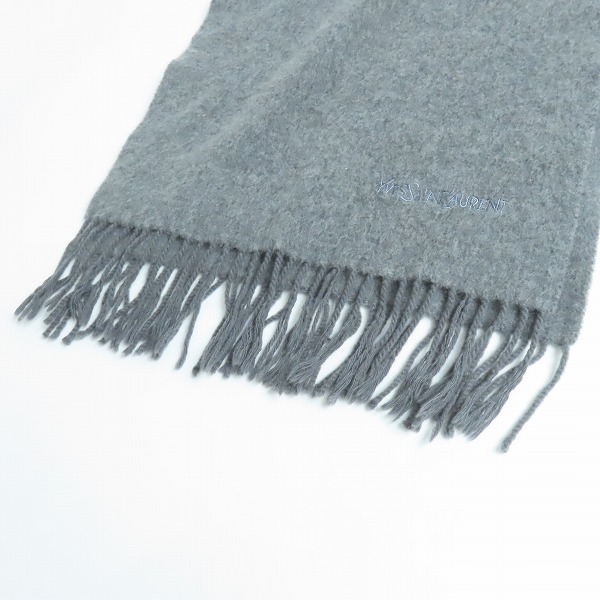 実際に弊社で買取させて頂いたYSL/YVES SAINT LAURENT/イヴサンローラン マフラー/ストール グレーの画像 1枚目