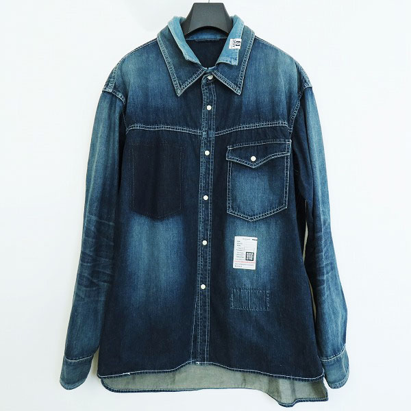 実際に弊社で買取させて頂いたMaison MIHARA YASUHIRO/メゾンミハラヤスヒロ ダブルレイヤードデニムシャツ J11SH021/48