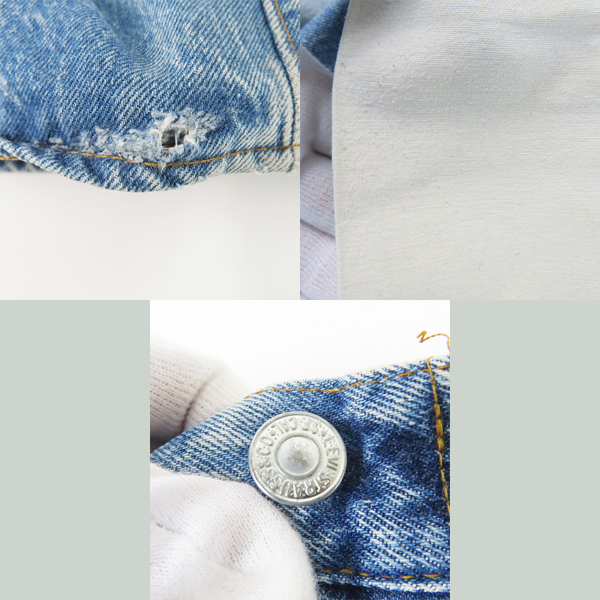 実際に弊社で買取させて頂いたLevis/リーバイス 83年 501 刻印524 赤耳/スモールe ボタンフライ デニムパンツ/W30L34の画像 9枚目