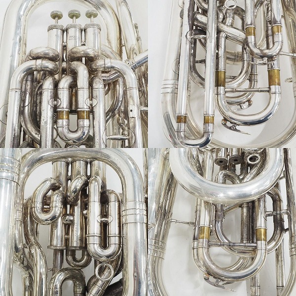 実際に弊社で買取させて頂いた★【ジャンク】YAMAHA/ヤマハ YEB-631S チューバ 銀メッキ仕上げ ハードケース付の画像 8枚目