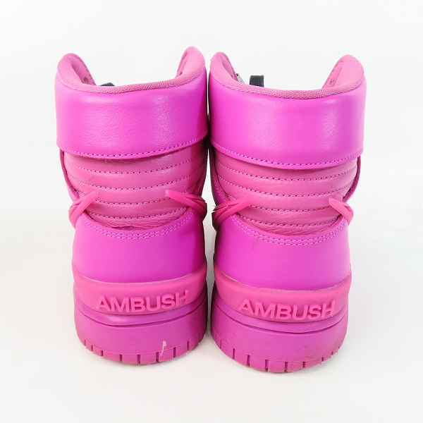 実際に弊社で買取させて頂いたNIKE×AMBUSH/ナイキ×アンブッシュ DUNK HIGH PINK/ダンクハイ ピンク CU7544-600/29.0の画像 1枚目