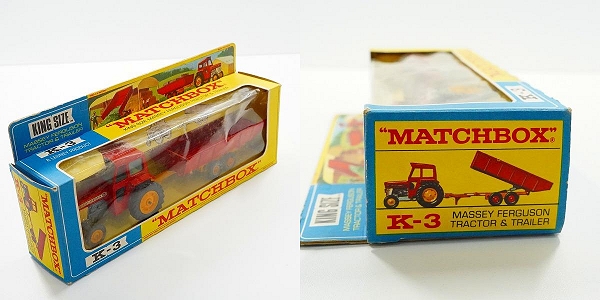 実際に弊社で買取させて頂いたMATCHBOX/マッチボックス K-3 KING SIZE MASSEY FERGUSON TRACTOR & TRAILER/マッセイ ファーガソン ミニカーの画像 9枚目