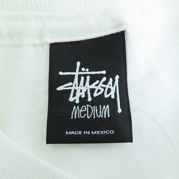 実際に弊社で買取させて頂いた【未使用】STUSSY/ステューシー 両面プリントTシャツ 半袖カットソー ホワイト Mの画像 2枚目