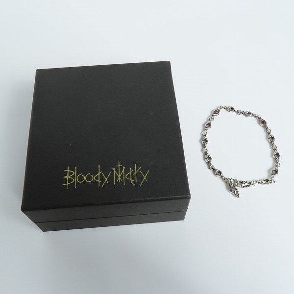 実際に弊社で買取させて頂いたBloody Mary/ブラッディマリー 火の粉 チェーンブレスレット/ガーネットの画像 8枚目