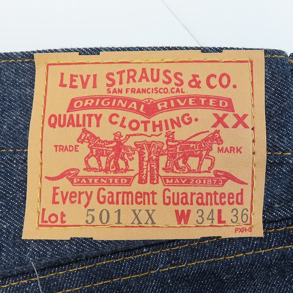 実際に弊社で買取させて頂いた【未使用】Levi’s/リーバイス 501-XX0R 501XX 96年製 フラッシャー付 復刻 セルビッチデニムパンツ W34L36の画像 2枚目